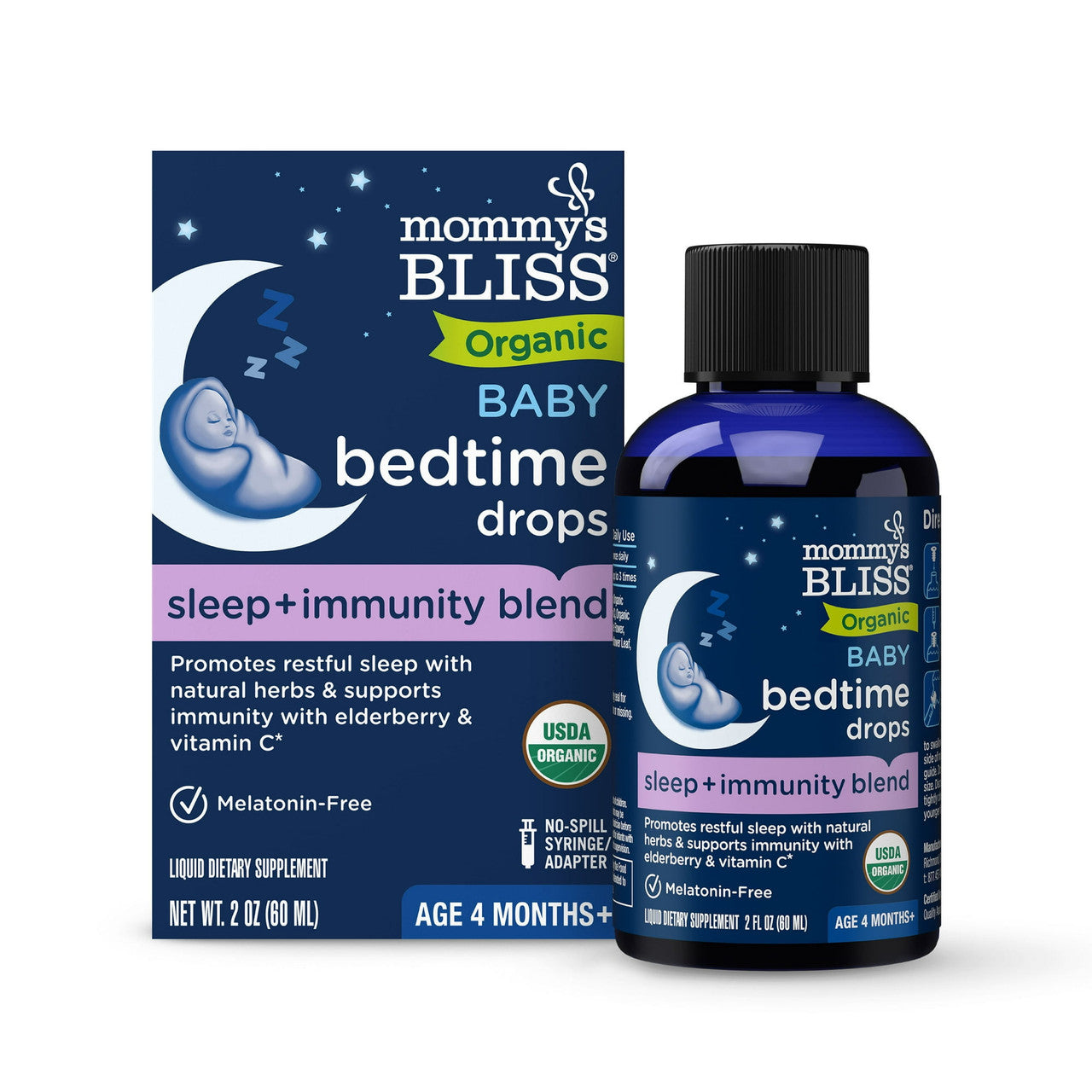 Mommys Bliss Organic Baby Bedtime Drops Overnight Immunity Support, 2 Oz